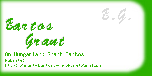 bartos grant business card